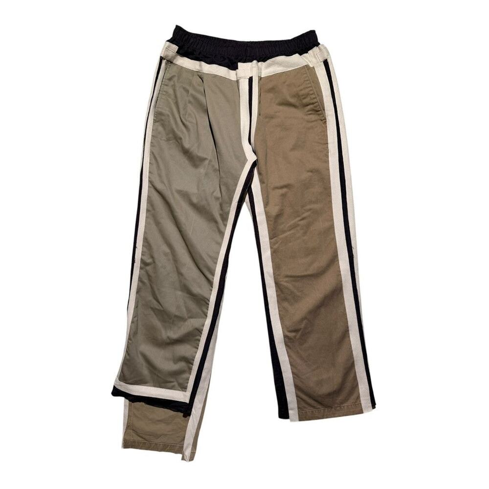 Deconstructed adjustable waist pant